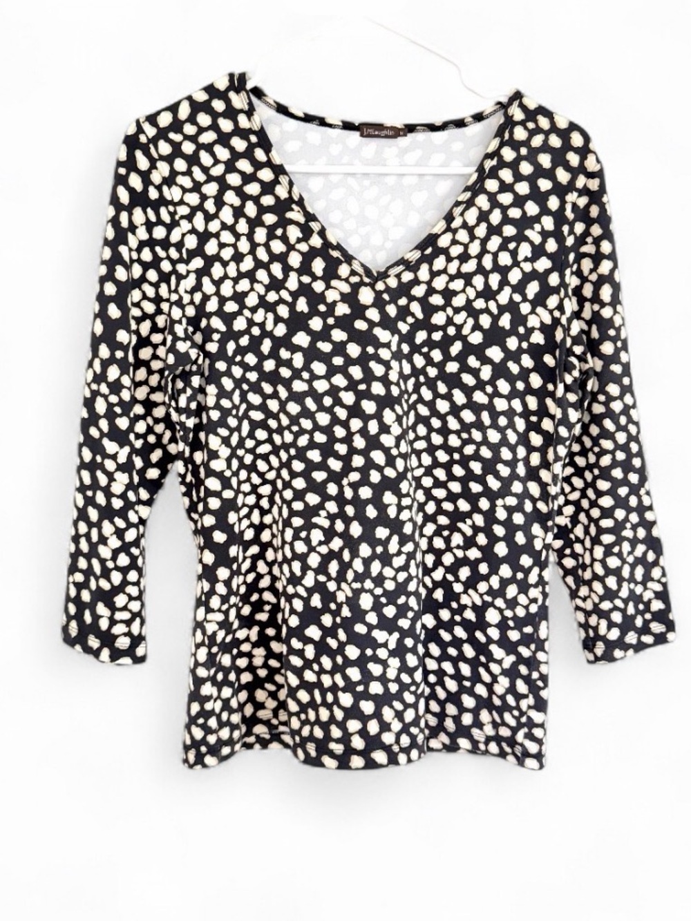 J Mclaughlin Catalina Cloth Top M Leopard Animal Print Stretch Travel Classic